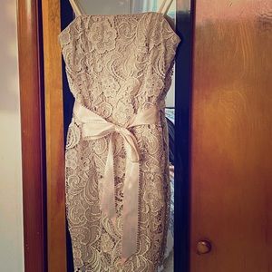 adrianna papell lace dress